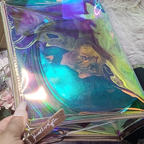 Kendall and Kylie Make up Bag Set Iridescent Pink and Rose Gold - Picture 3 of 5